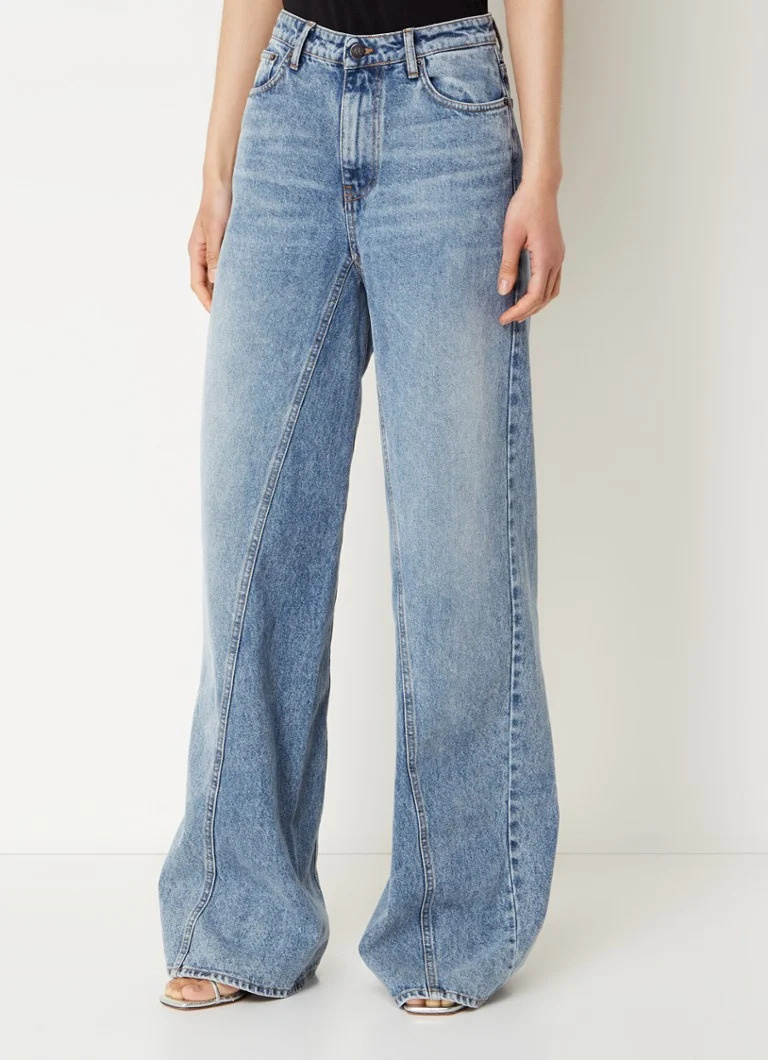 CO'COUTURE Vika CC Long Wide Seam Jeans Denim Blue