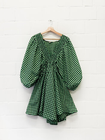 MM Anouk Dress Checkered Green/Black