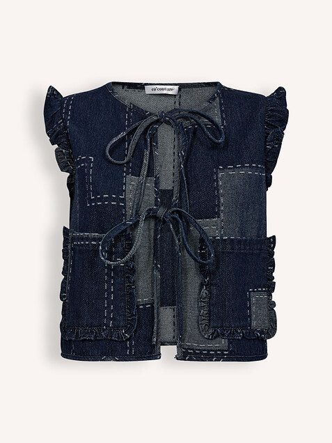 CO'COUTURE StitchyCC Denim Vest Denim Blue