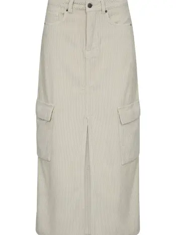 Co'couture Cobain CC Corduroy Slit Skirt Off White