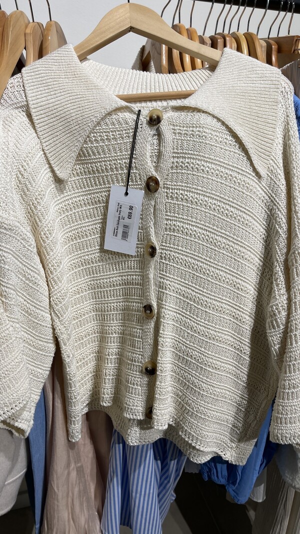 Noella Shira Knit Cardigan Ivory