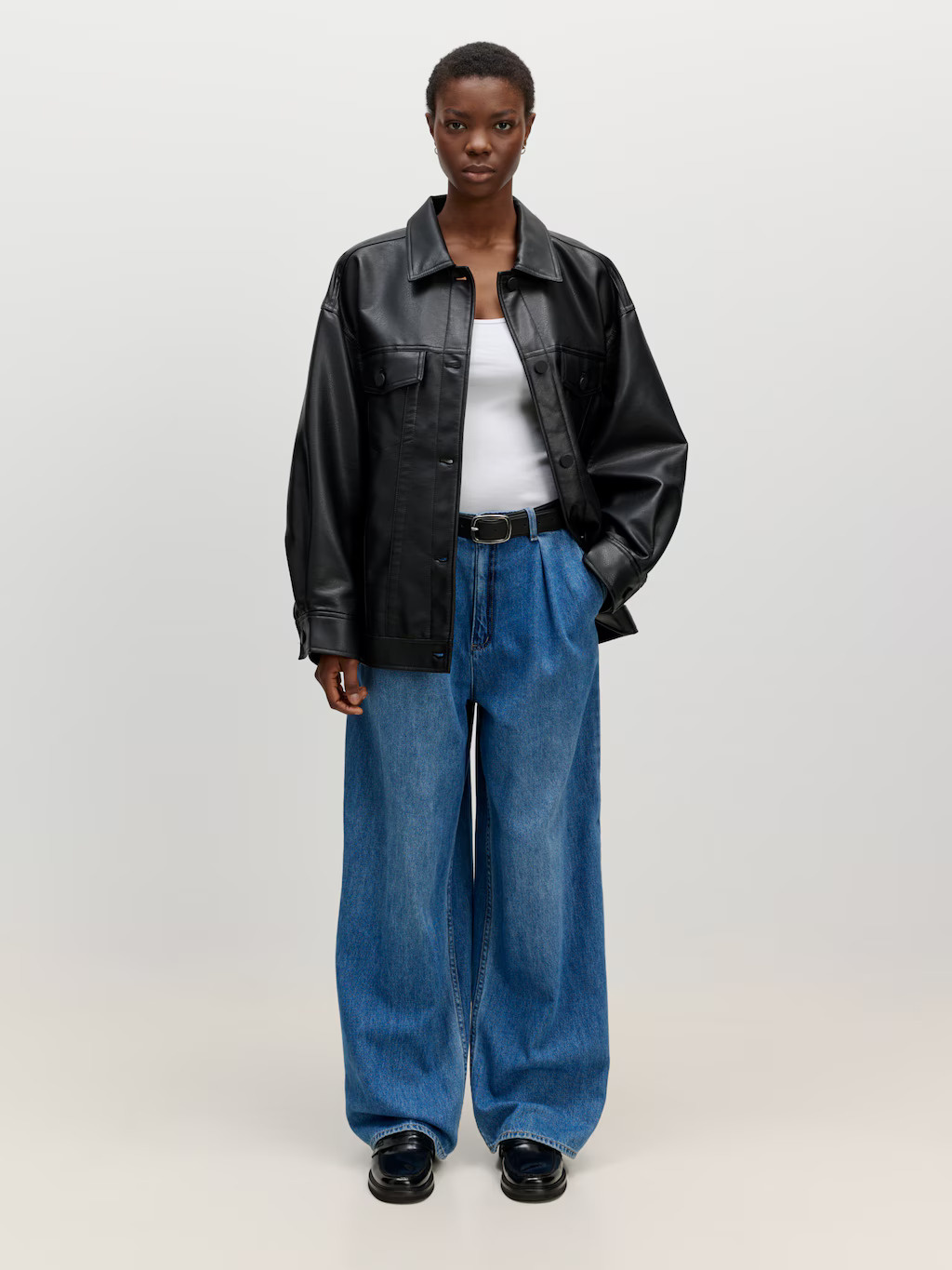 EDITED Juno Denim Pants Casual Mid Blue