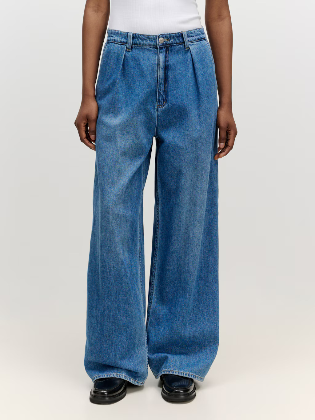 EDITED Juno Denim Pants Casual Mid Blue
