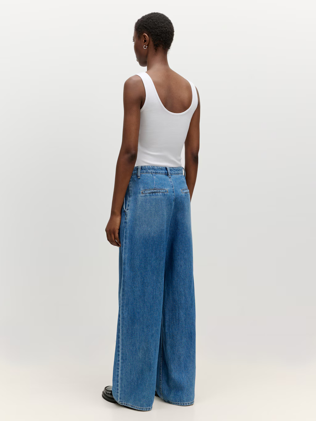 EDITED Juno Denim Pants Casual Mid Blue