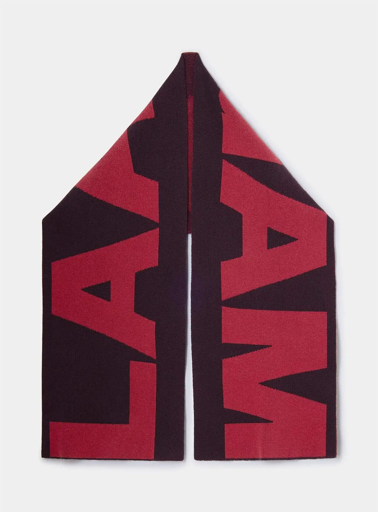 LAAGAM Damson Plug Logo Scarf Burgundy