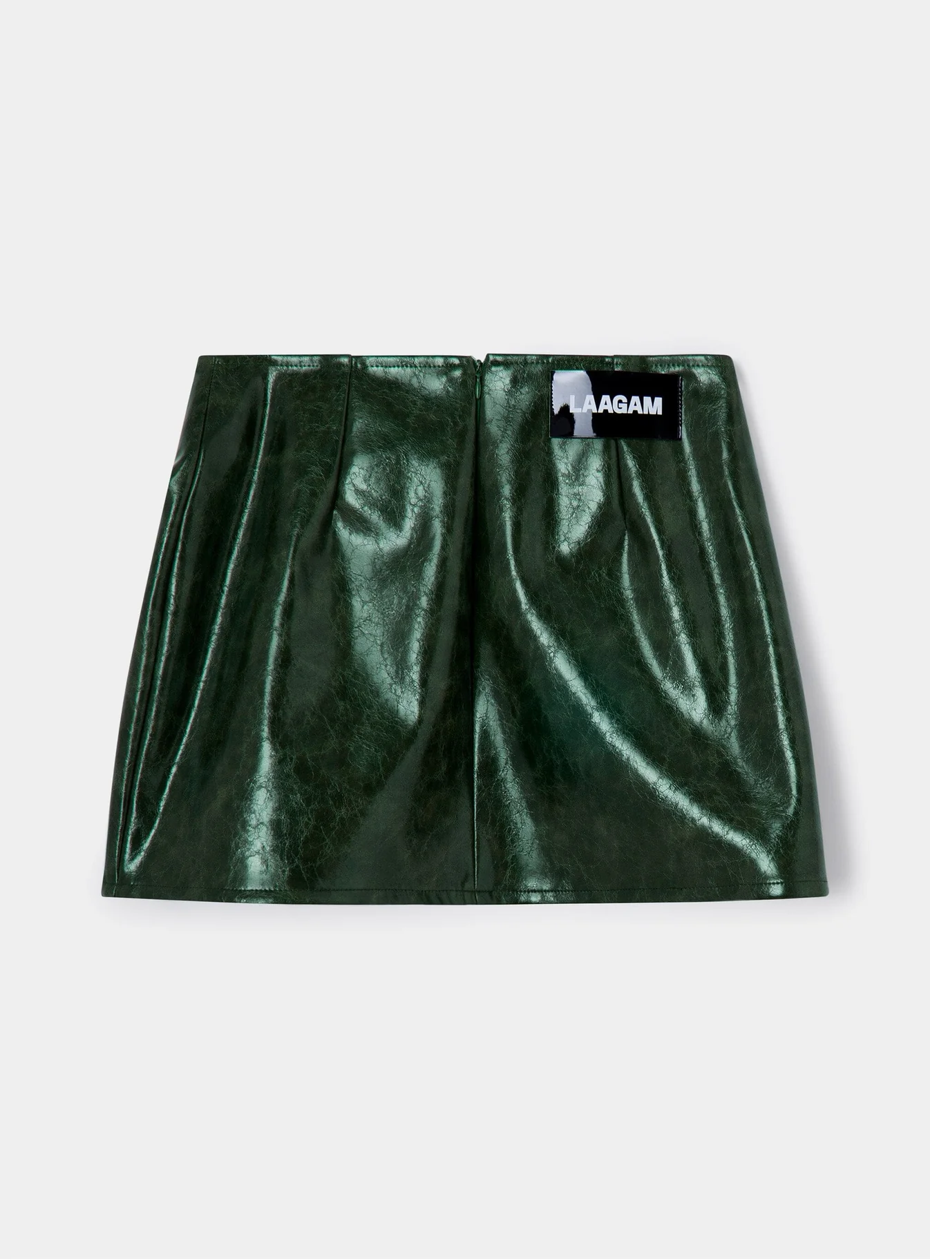 LAAGAM Lena Green Faux Leather Skirt