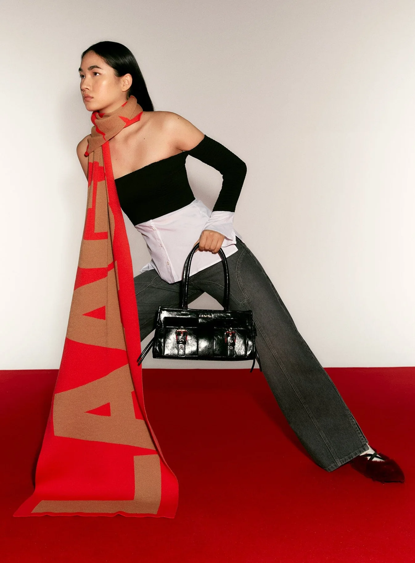 LAAGAM Santa Red Logo Scarf