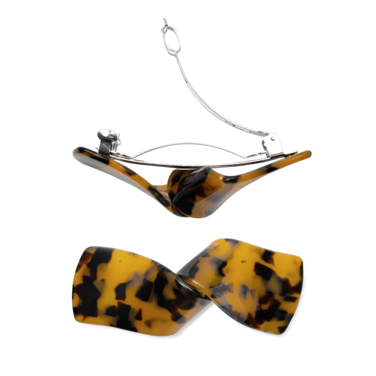 SUI AVA Classic Knot Hairclip Brown Leo