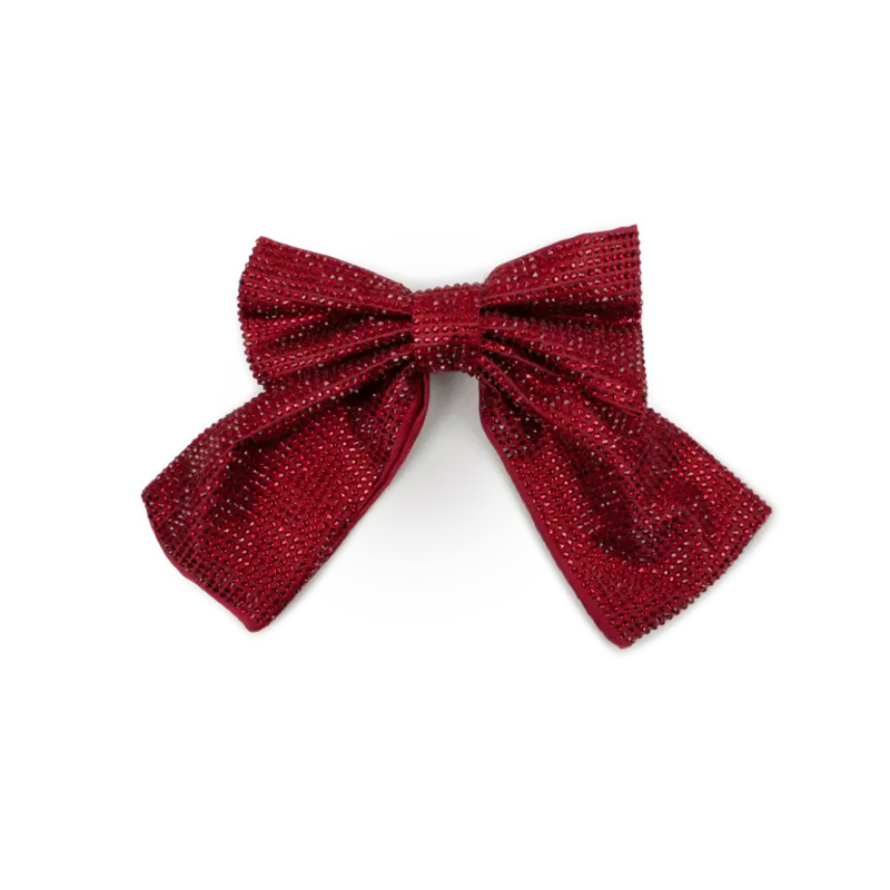 SUI AVA Kelly Crystal Bow Bordeaux