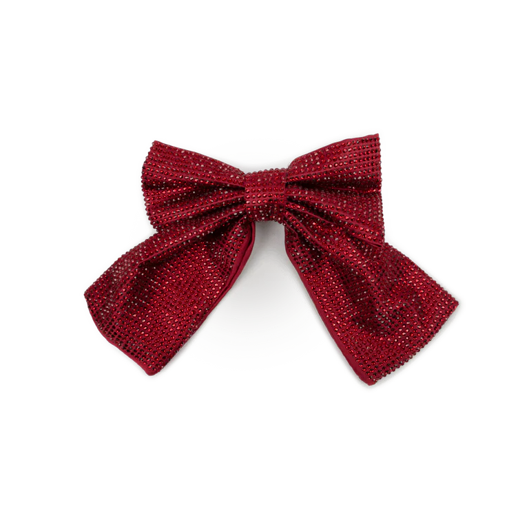 SUI AVA Kelly Crystal Bow Bordeaux