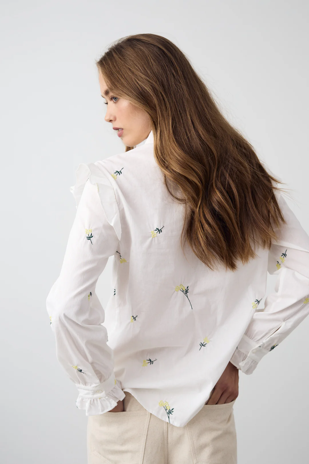 NOELLA Kinisha Blouse White Yellow Grapes