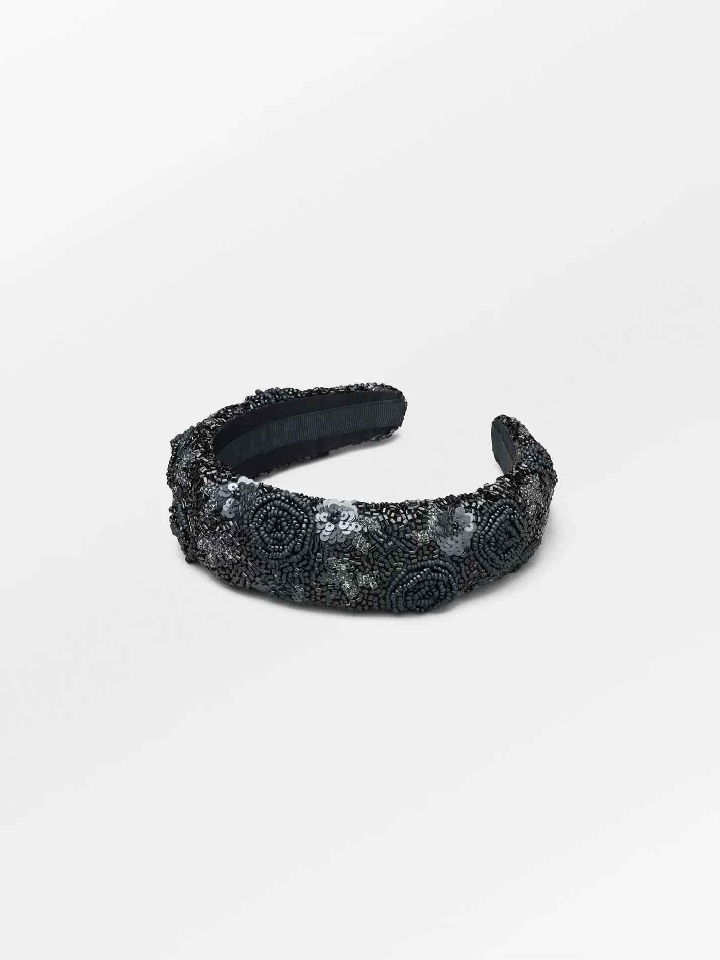 BECK SONDERGAARD Florian Wide Beaded Hairbrace Black