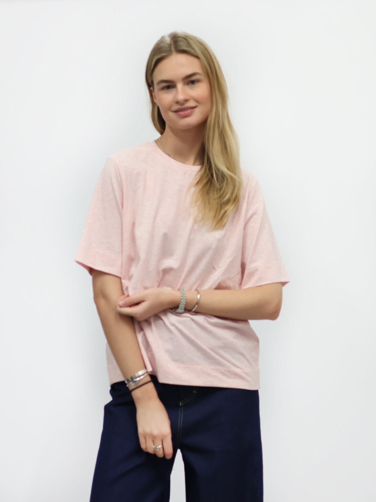 IN WEAR Utal W Base Boxy T-shirt Mel Pink