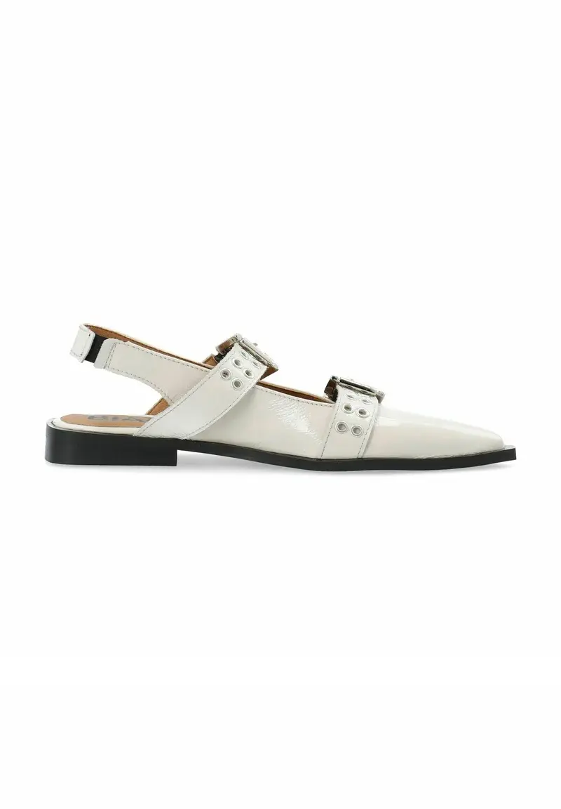 BIANCO Biavictoria Double Buckle Slingback Nappalak White