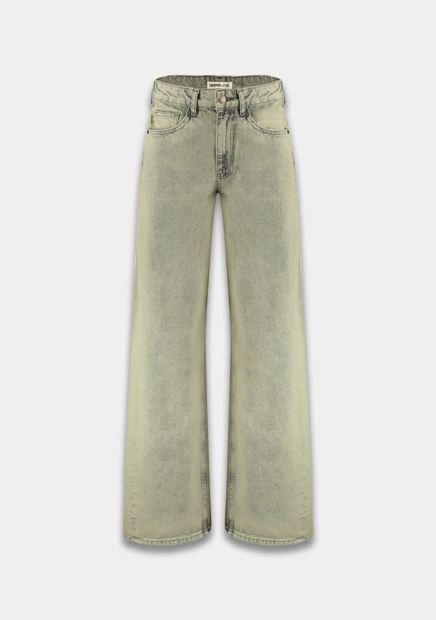 HARPER & YVE Mayra Pants Yellow Grey Wash