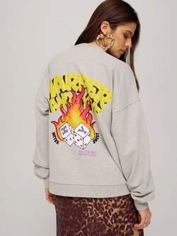 HARPER & YVE Roll The Dice Trui Flames Grijs