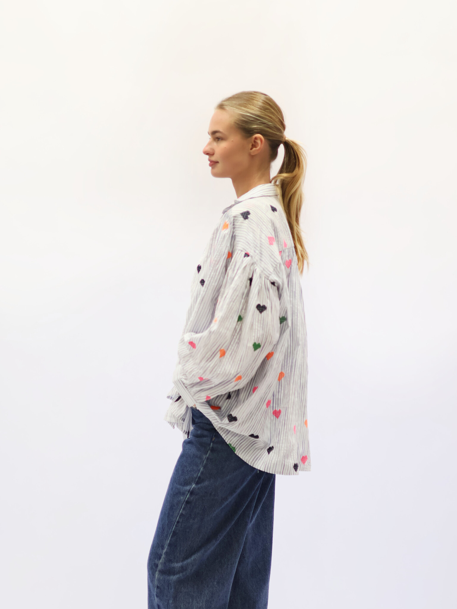 MM Lisa Blouse met Multicolour Hartjes TU