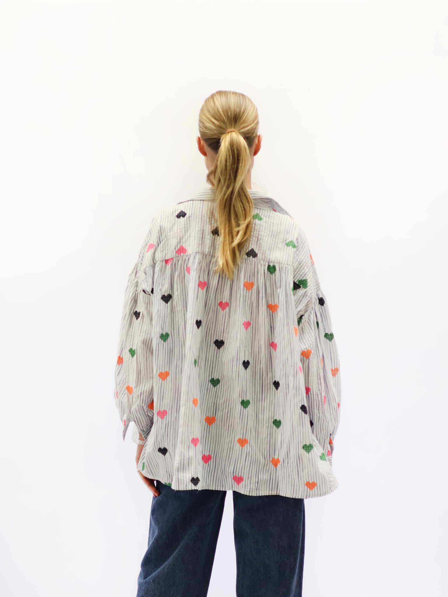 MM Lisa Blouse met Multicolour Hartjes TU