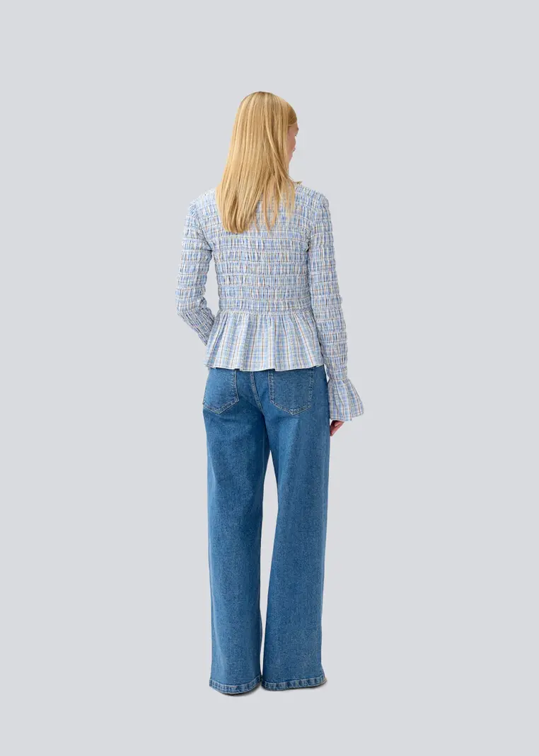 MODSTROM Magda MD LS Top Checkered Blue