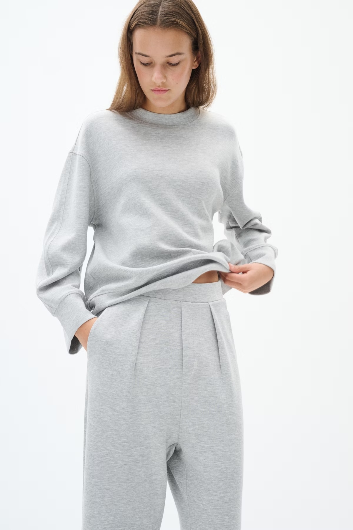 INWEAR Annieh IW Pants Grey Melange