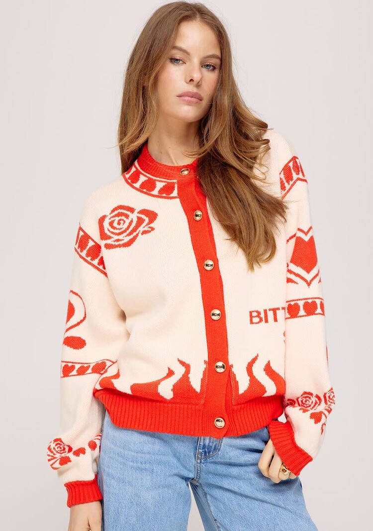 HARPER & YVE Jazz CA Vest Ecru / Pittig Rood