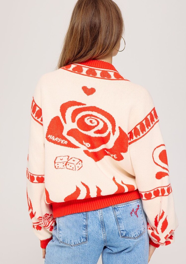 HARPER & YVE Jazz CA Vest Ecru / Pittig Rood