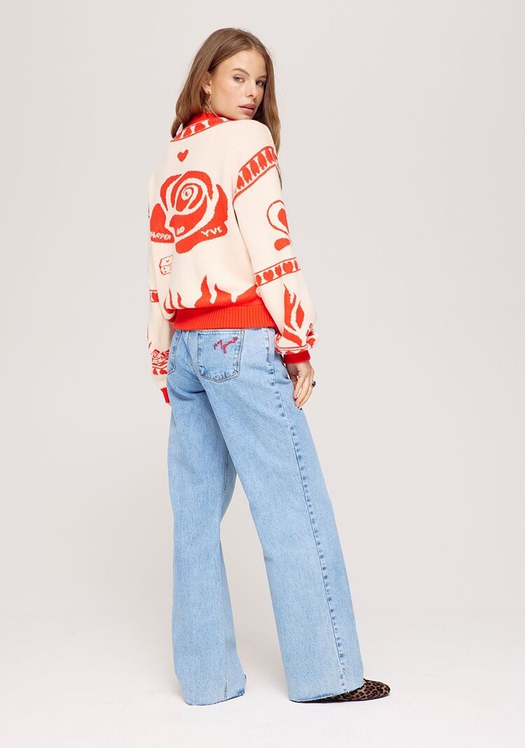 HARPER & YVE Jazz CA Vest Ecru / Pittig Rood
