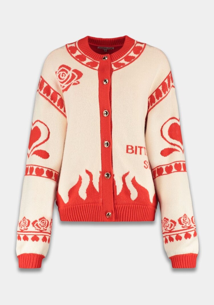 HARPER & YVE Jazz CA Vest Ecru / Pittig Rood