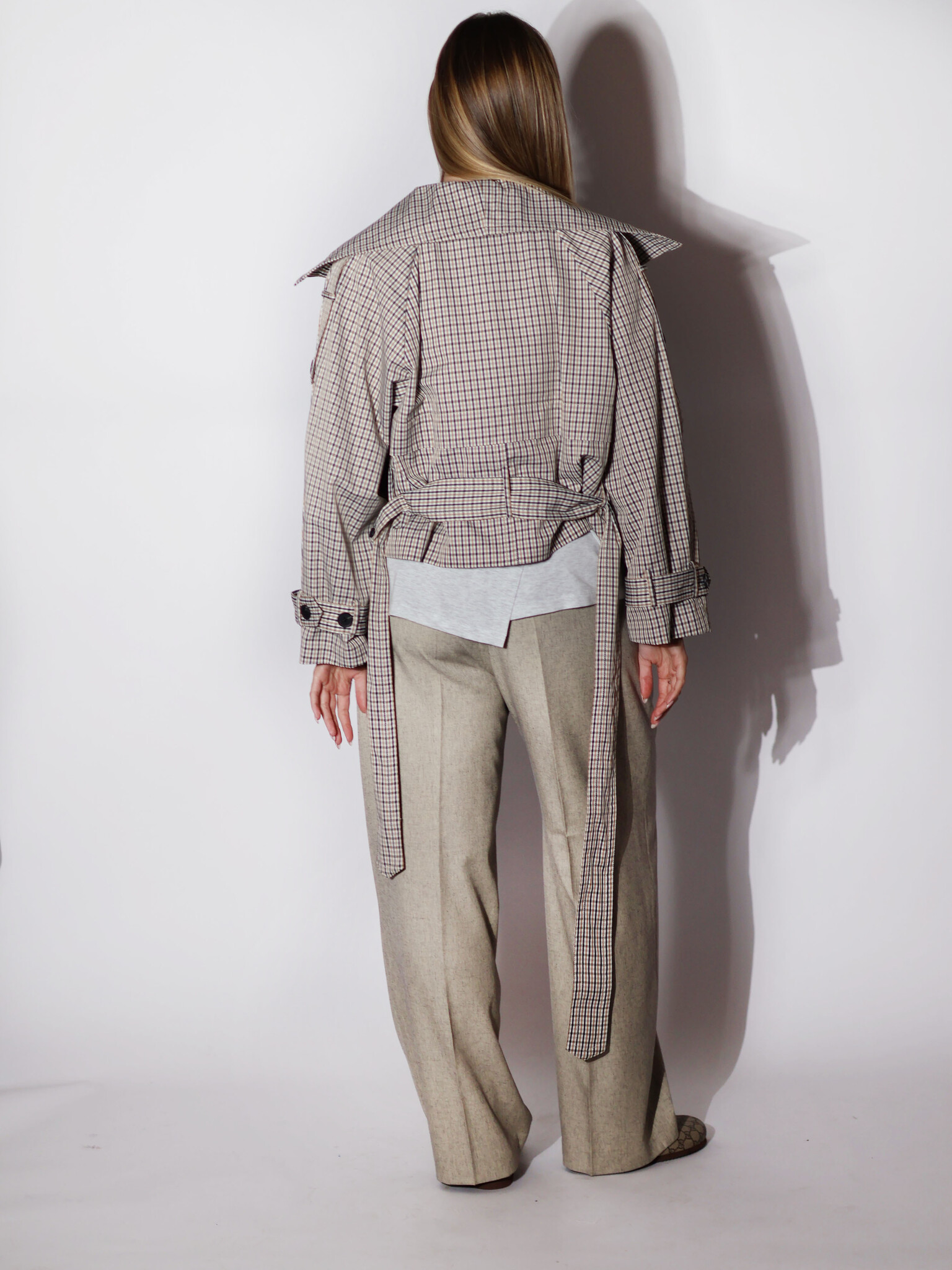 INWEAR Umaya W Short Trench Checkered