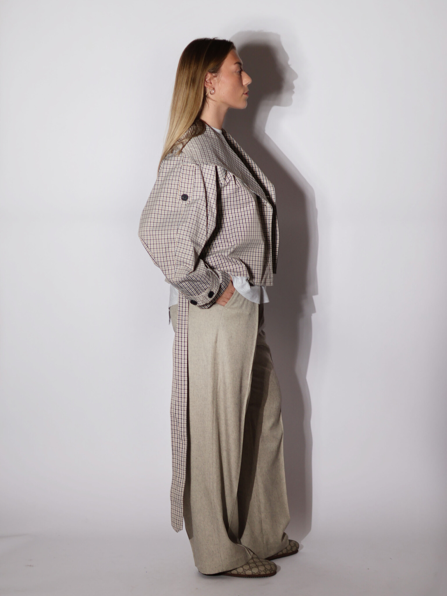 INWEAR Umaya W Short Trench Checkered