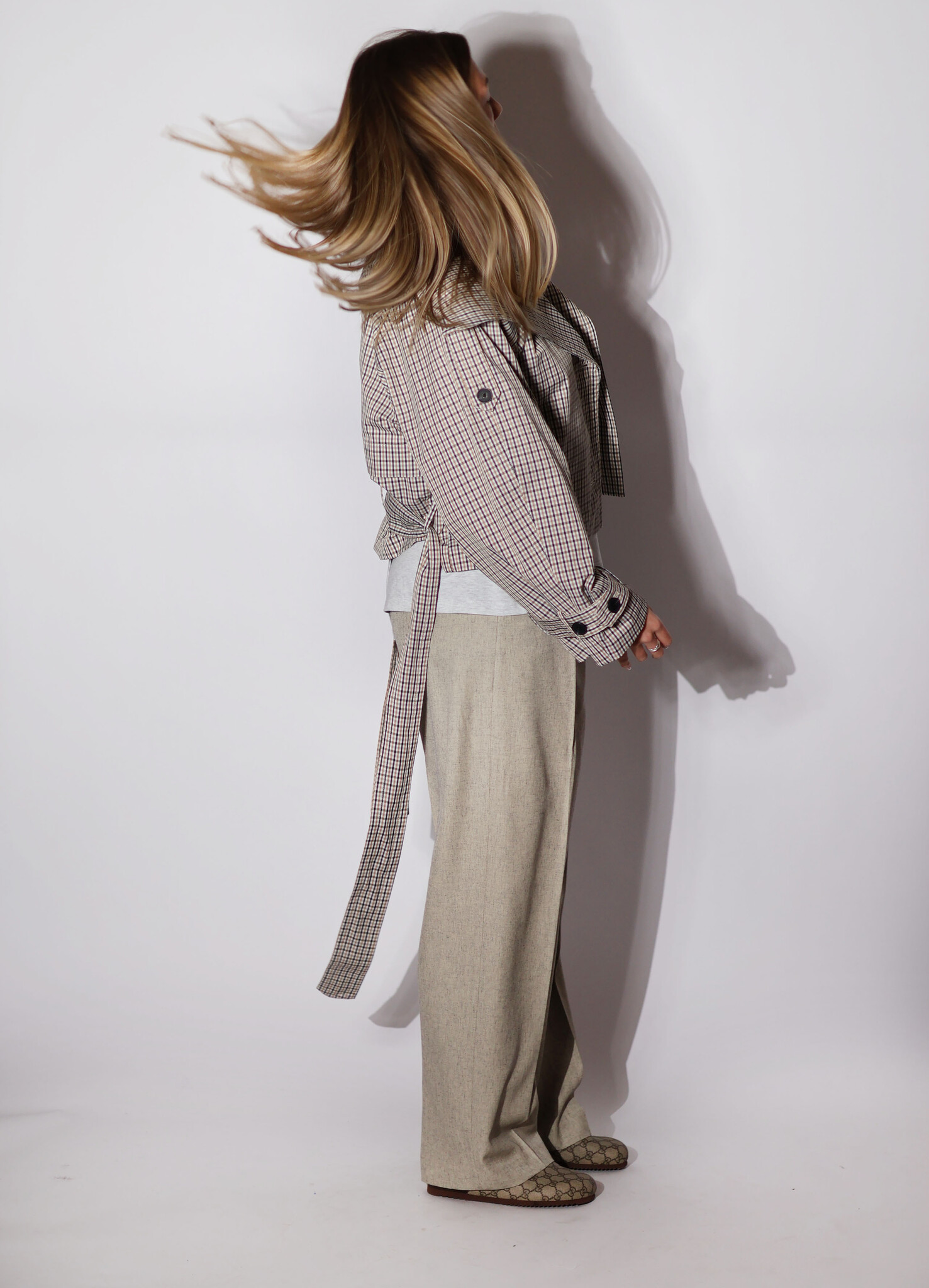 INWEAR Umaya W Short Trench Checkered