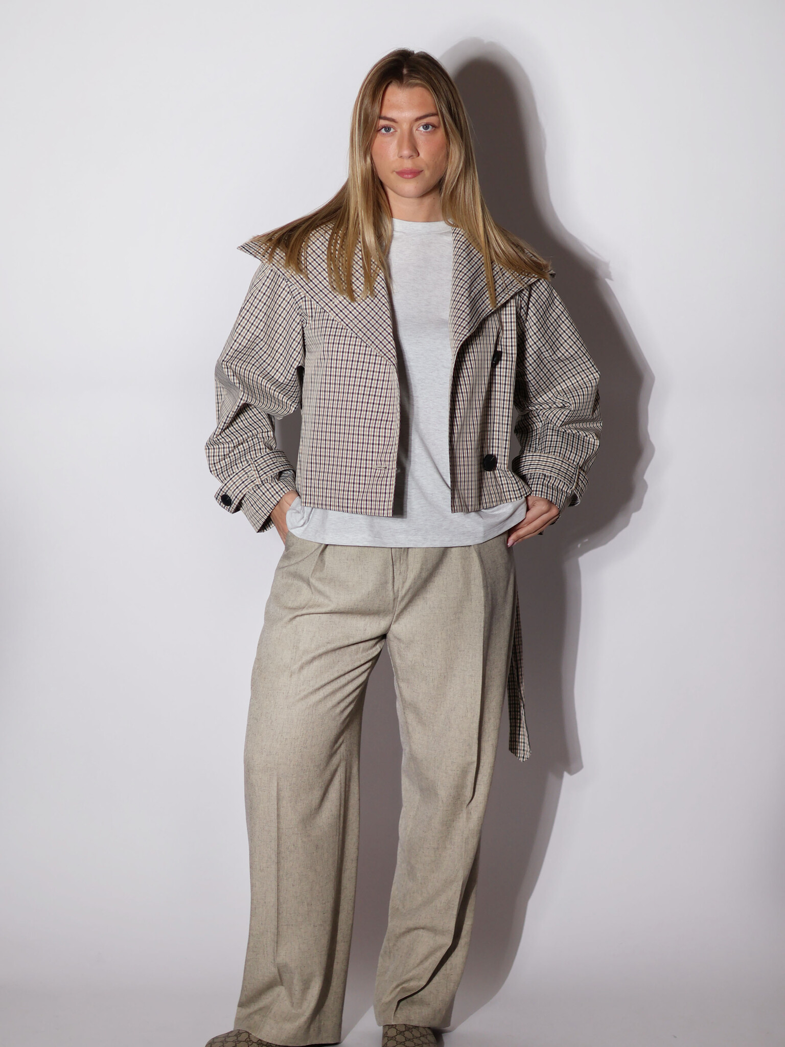 INWEAR Wei IW Pleated Pants Beige Melange