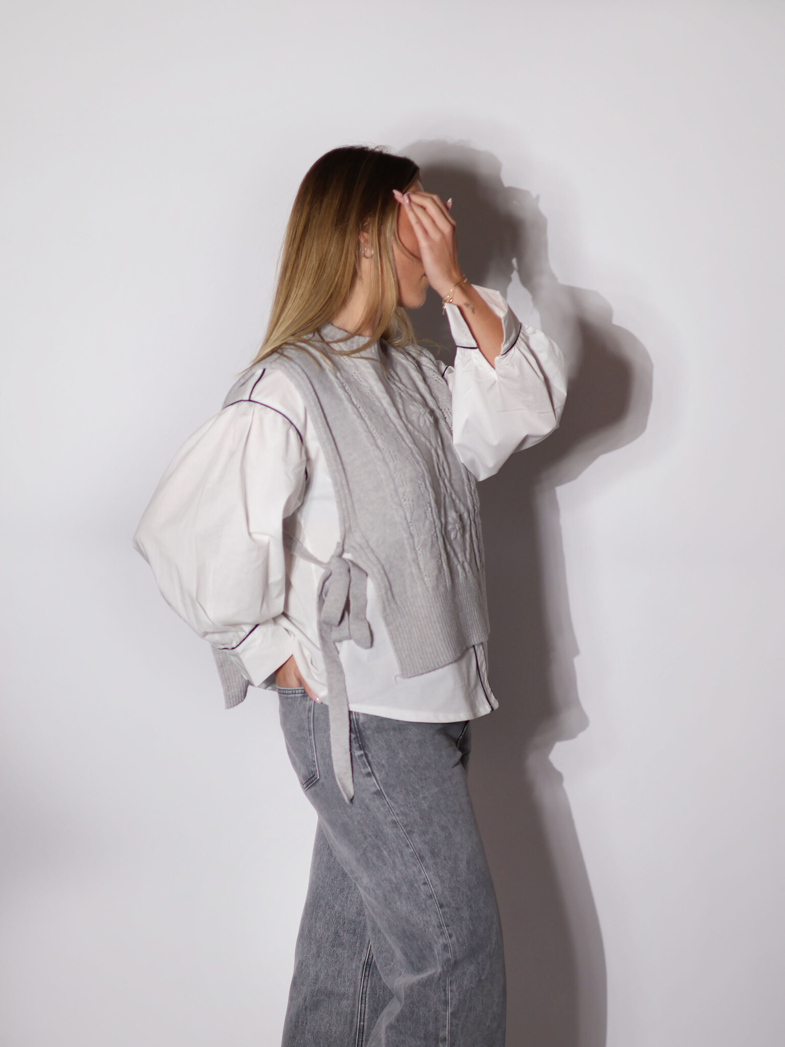 MM Chloe Debardeur Grey Texture