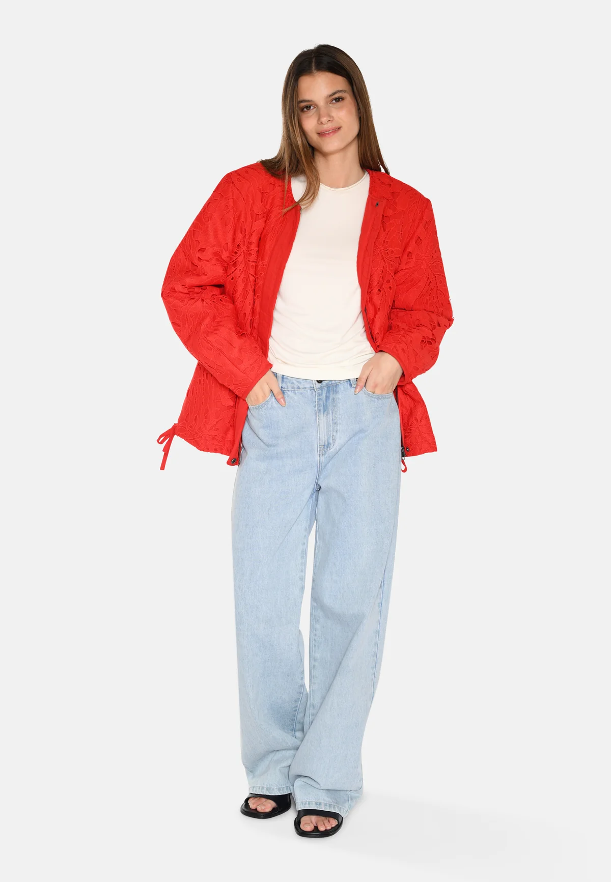 MOVES Kaylie Embroidery Jacket Fire Red