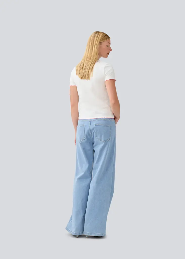 MODSTROM Isolde MD Effen Broek Lichtblauw Gewassen