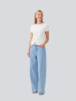 MODSTROM Isolde MD Effen Broek Lichtblauw Gewassen