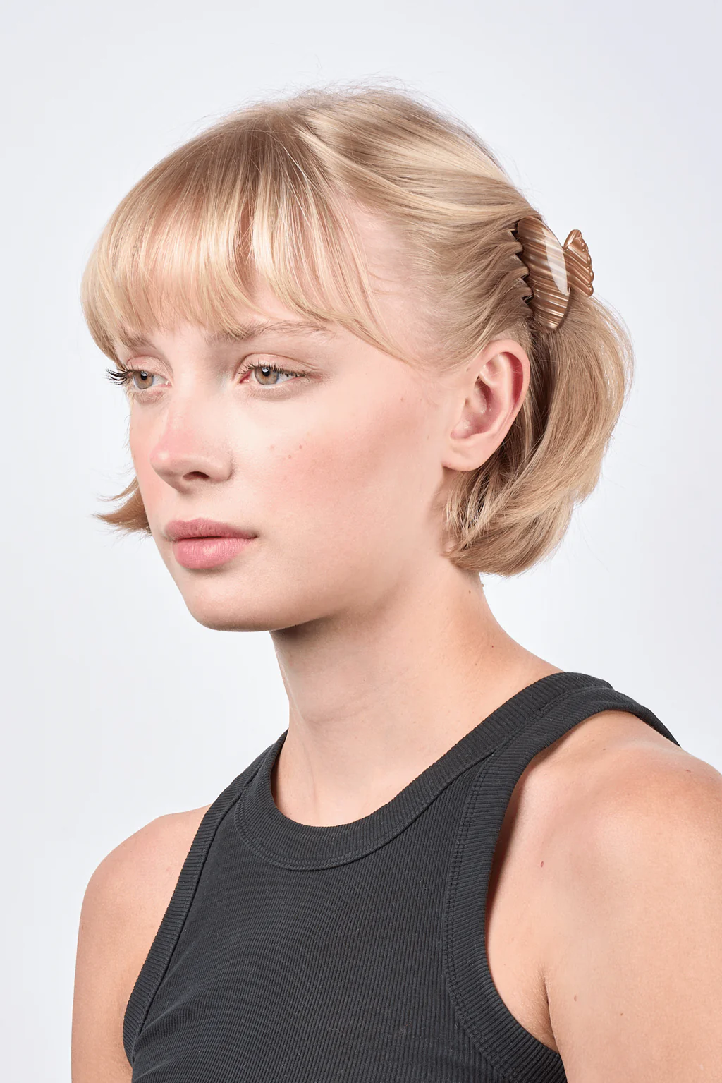 SUI AVA Helle Flash Mini Haarclip Bruin