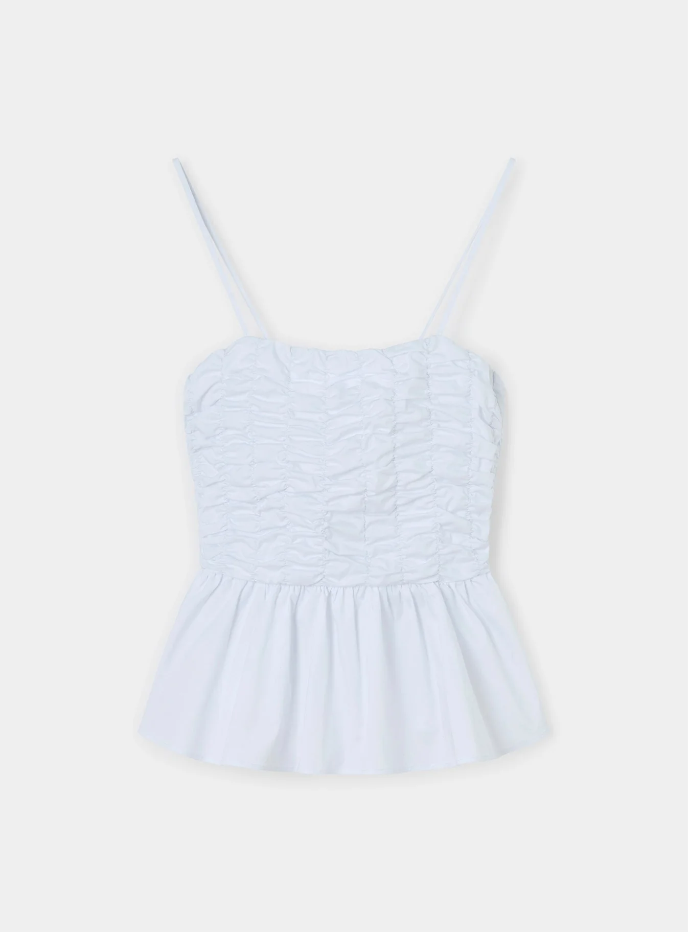 LAAGAM Matilda White Ruched Top