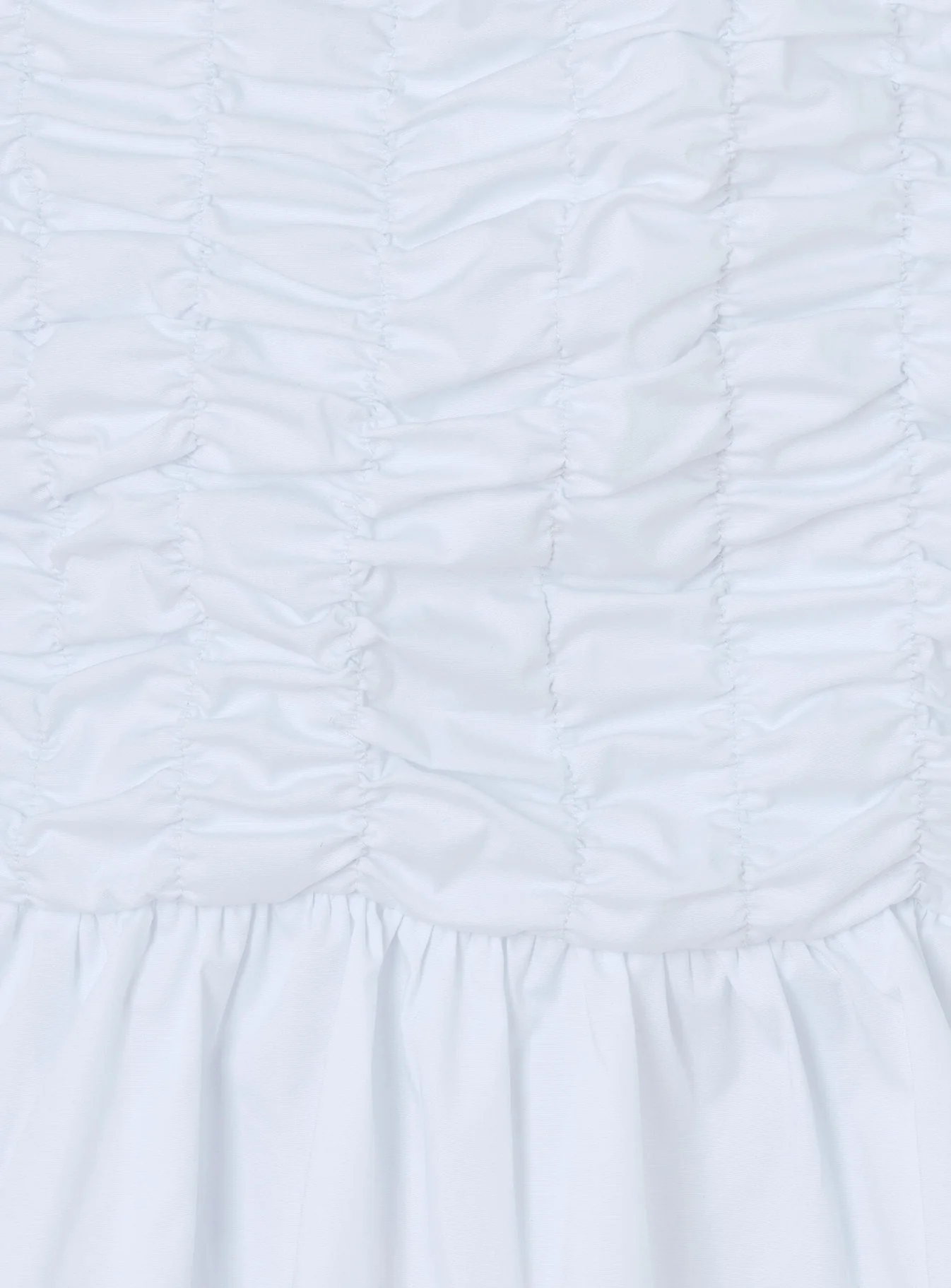 LAAGAM Matilda White Ruched Top