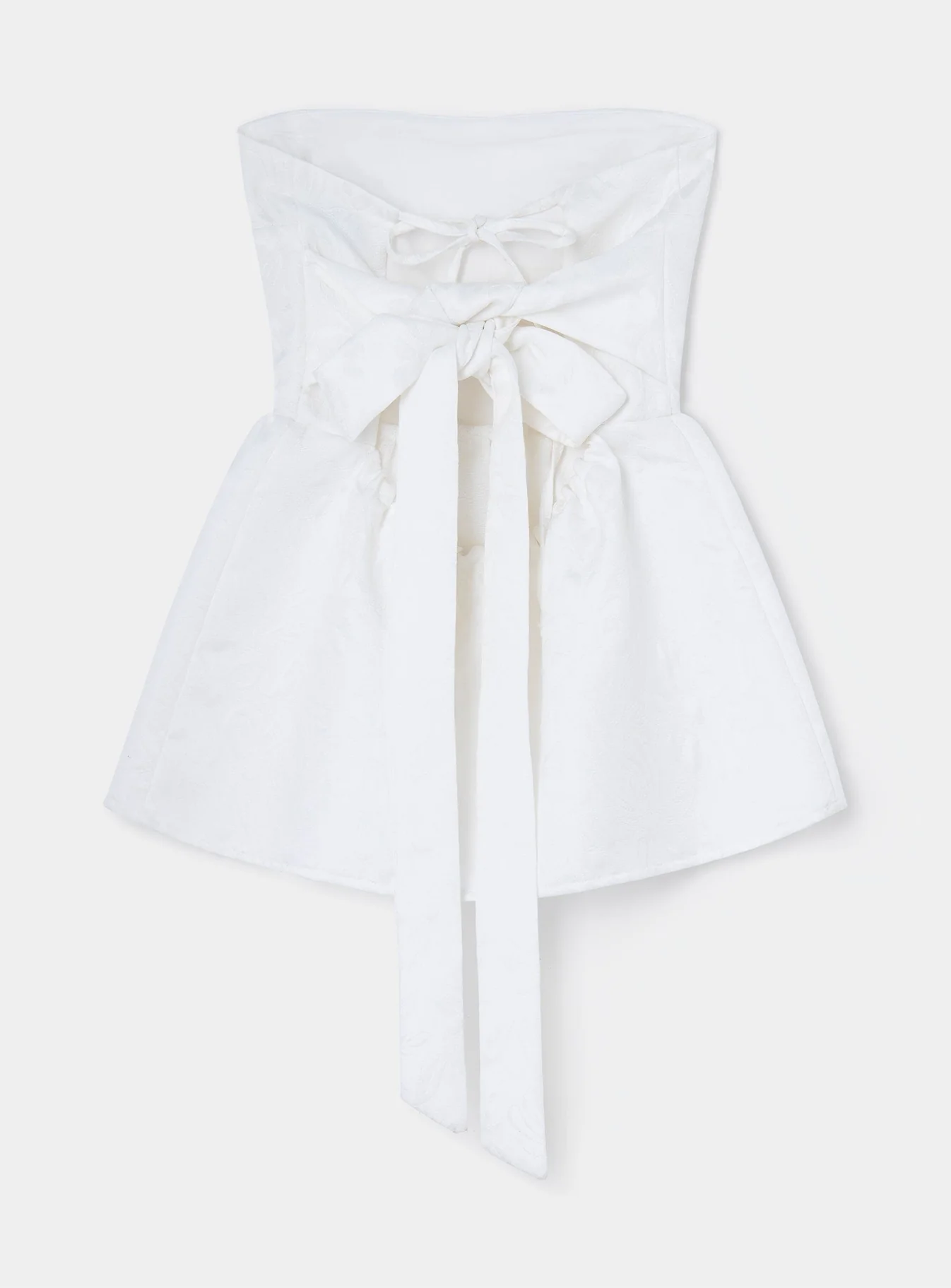 LAAGAM Cecile White Strapless Top