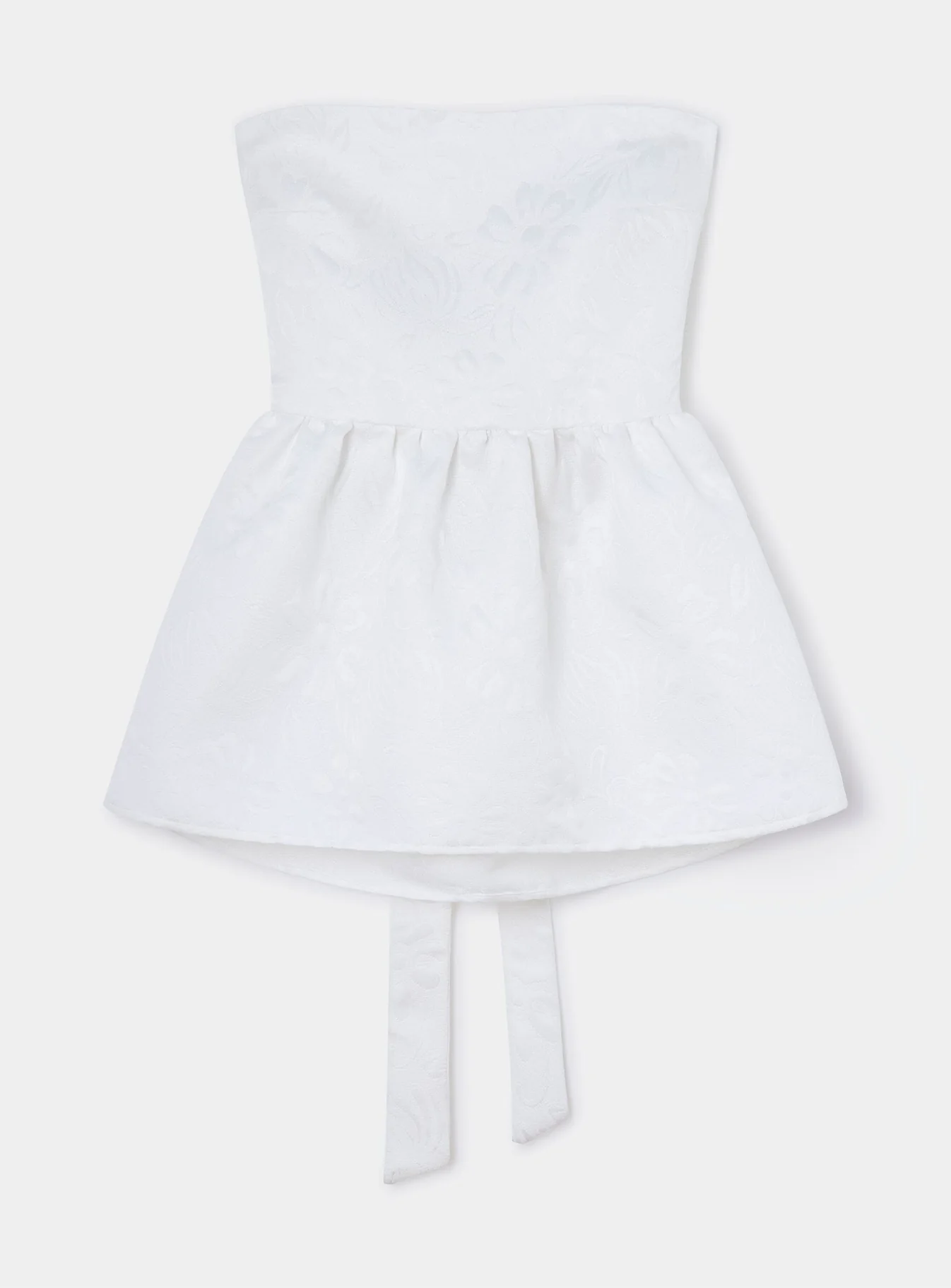 LAAGAM Cecile White Strapless Top