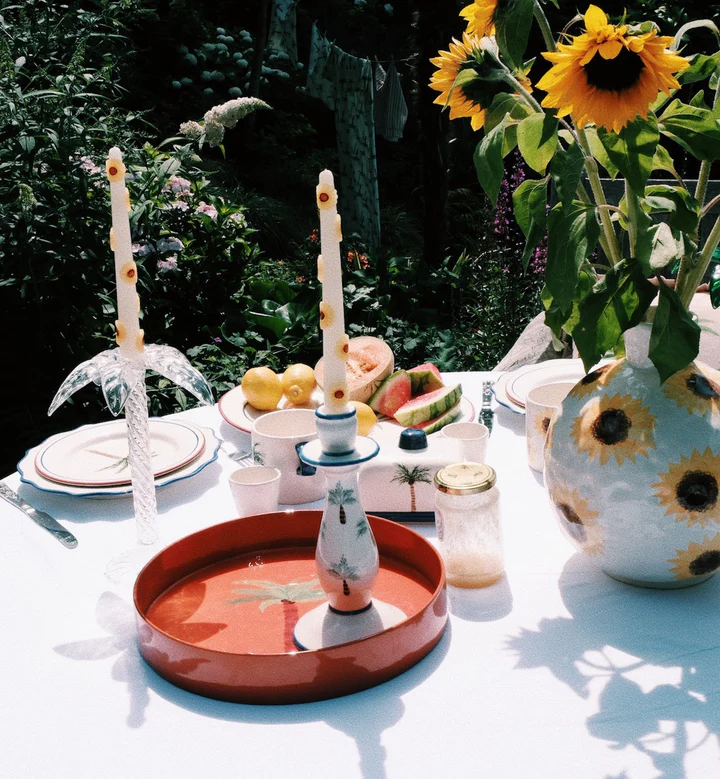 ANNA&NINA Zonnebloem 3D kaarsenset  Set van 2