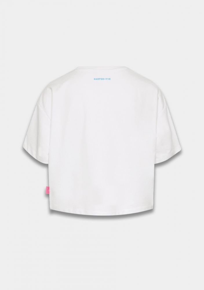 HARPER & YVE Hotstuff Ecru Cropped T-Shirt