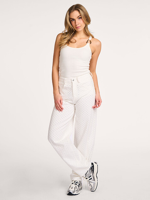 CO'COUTURE Holly CC Barrel Pants White