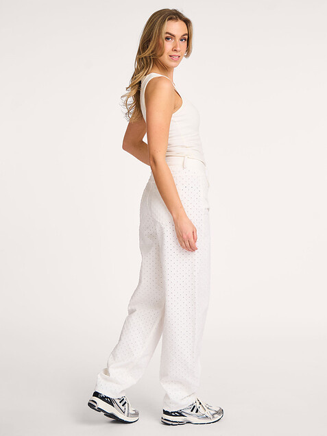 CO'COUTURE Holly CC Barrel Pants White