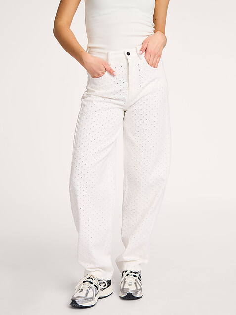 CO'COUTURE Holly CC Barrel Pants White