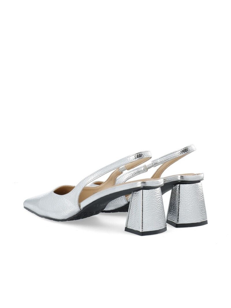 BIANCO Biamaralyn Slingback Metallic Zilver
