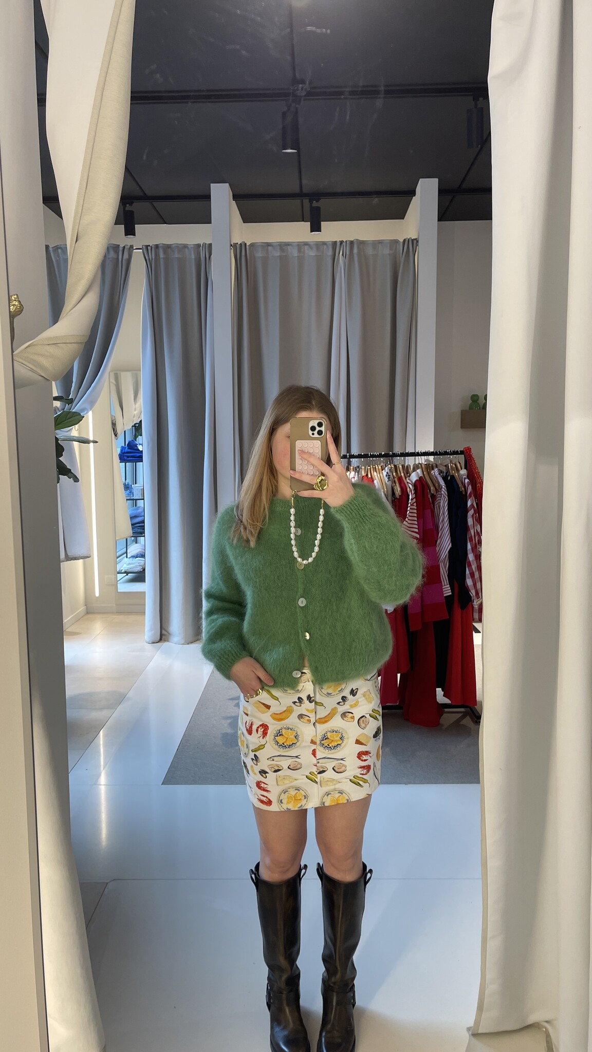 Noelle Mohair Cardigan Green