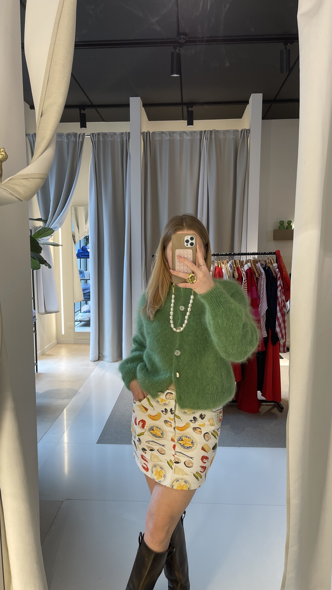 Noelle Mohair Cardigan Green