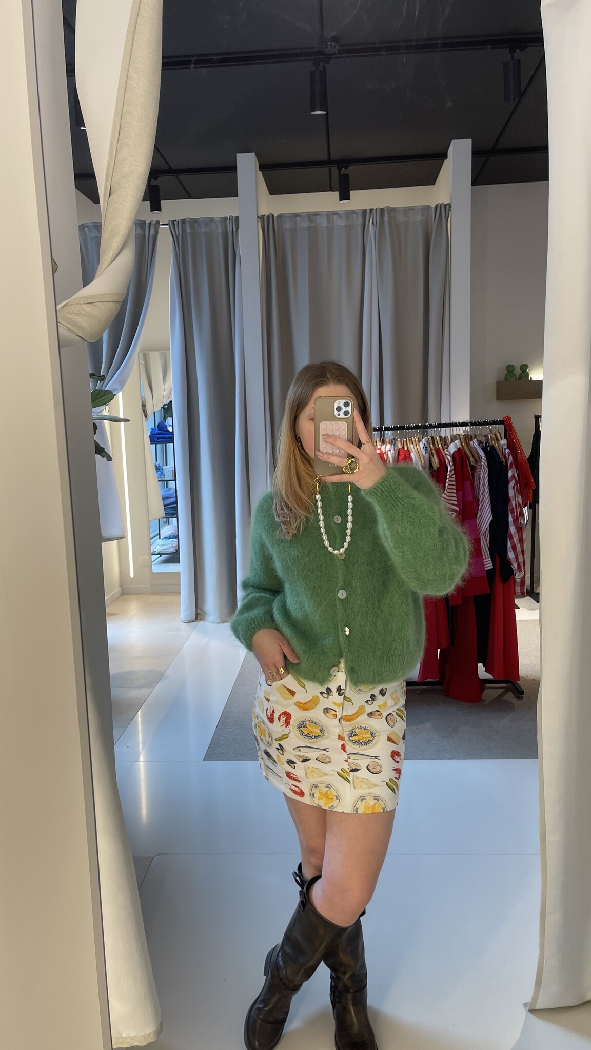 Noelle Mohair Cardigan Green